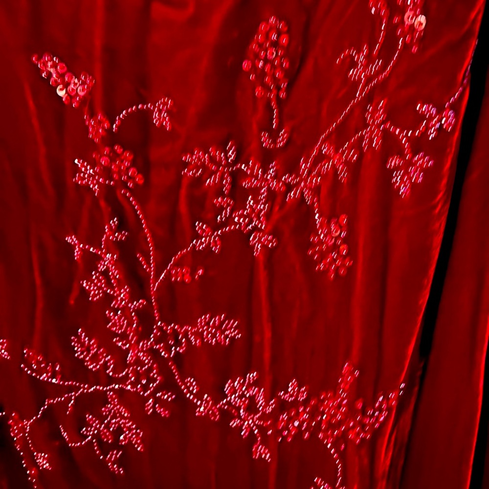 Velvet evening gown